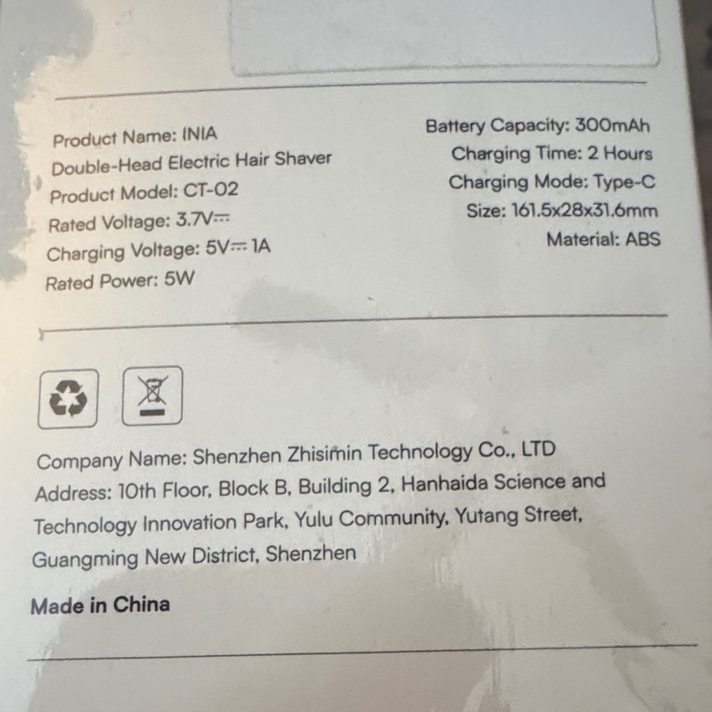 Double‑Head Electric Hair Shaver CT-02 - White - Picture 4 of 6